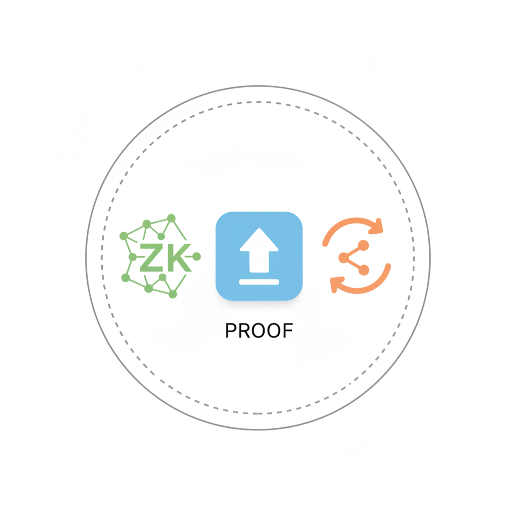 export button sharing digital ZK proof icon