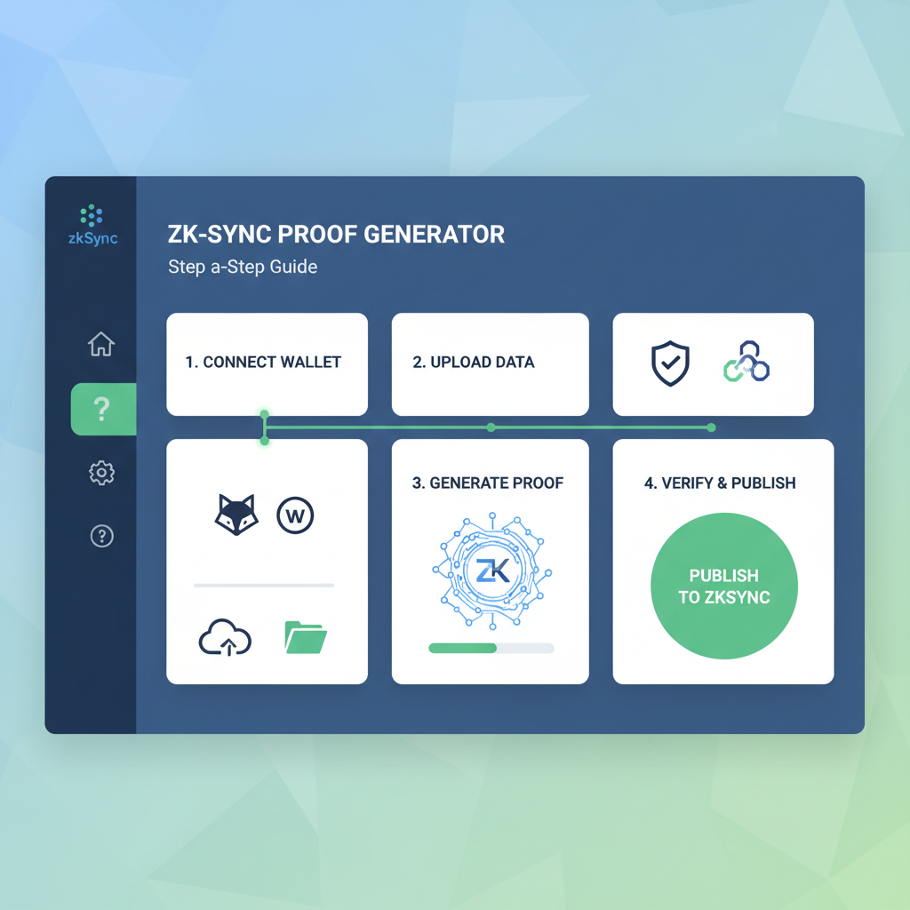 modern web dApp dashboard for zkSync ZK proof tool